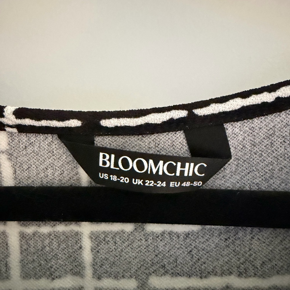 BloomChic Black & White Plaid Midi Dress - Picture 5 of 5